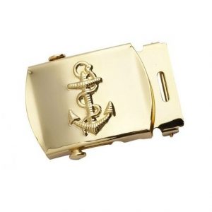 Boucle de ceinture doré avec ancre