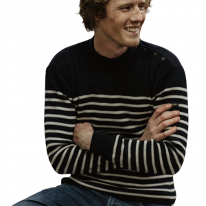 Pull Rayé Le Minor - Bleu Marine / Écru