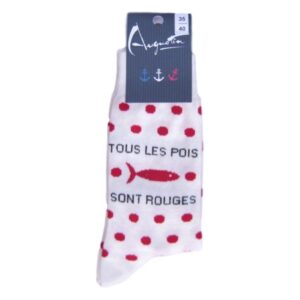 Chaussettes tous les pois sont rouges