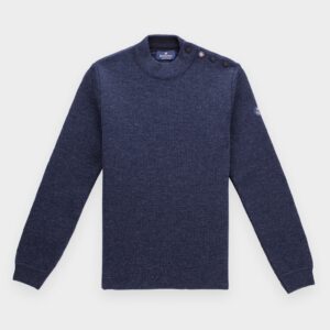 Pull Royal Mer Homme- Bleu Moyen Chiné