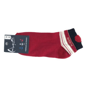 Chaussettes courtes Rouge Avec Pompon