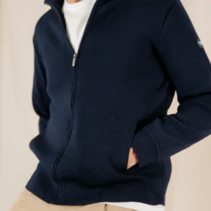 Gilet Homme avec Zip Bleu Marine