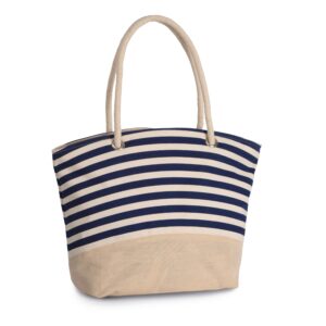 Sac de Plage Rayé en Jute